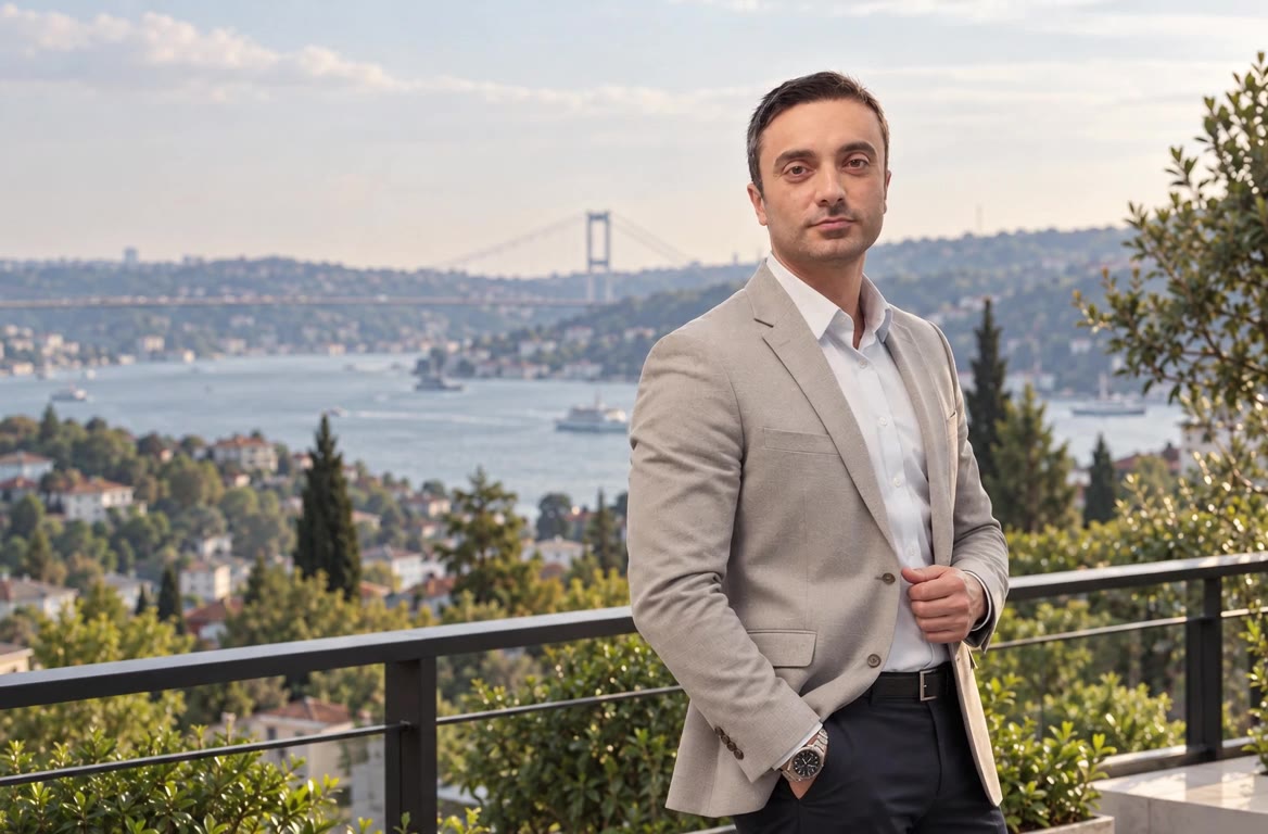 Cihan Ersoy, Beykoz sırtlarında Boğaz manzarasının önünde